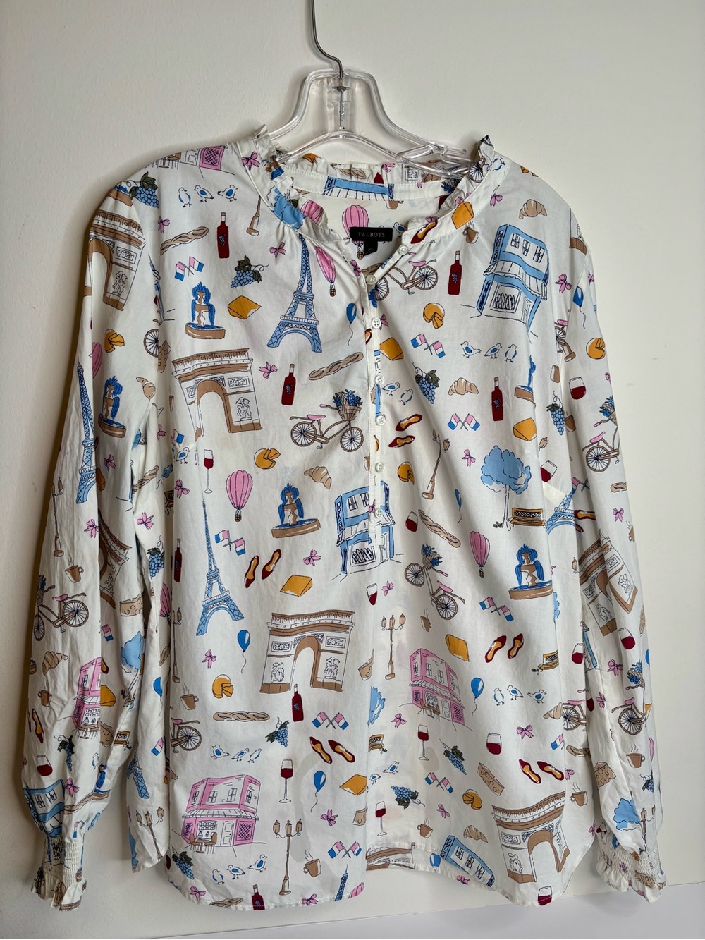 TALBOTS PARIS ICON POPOVER BLOUSE